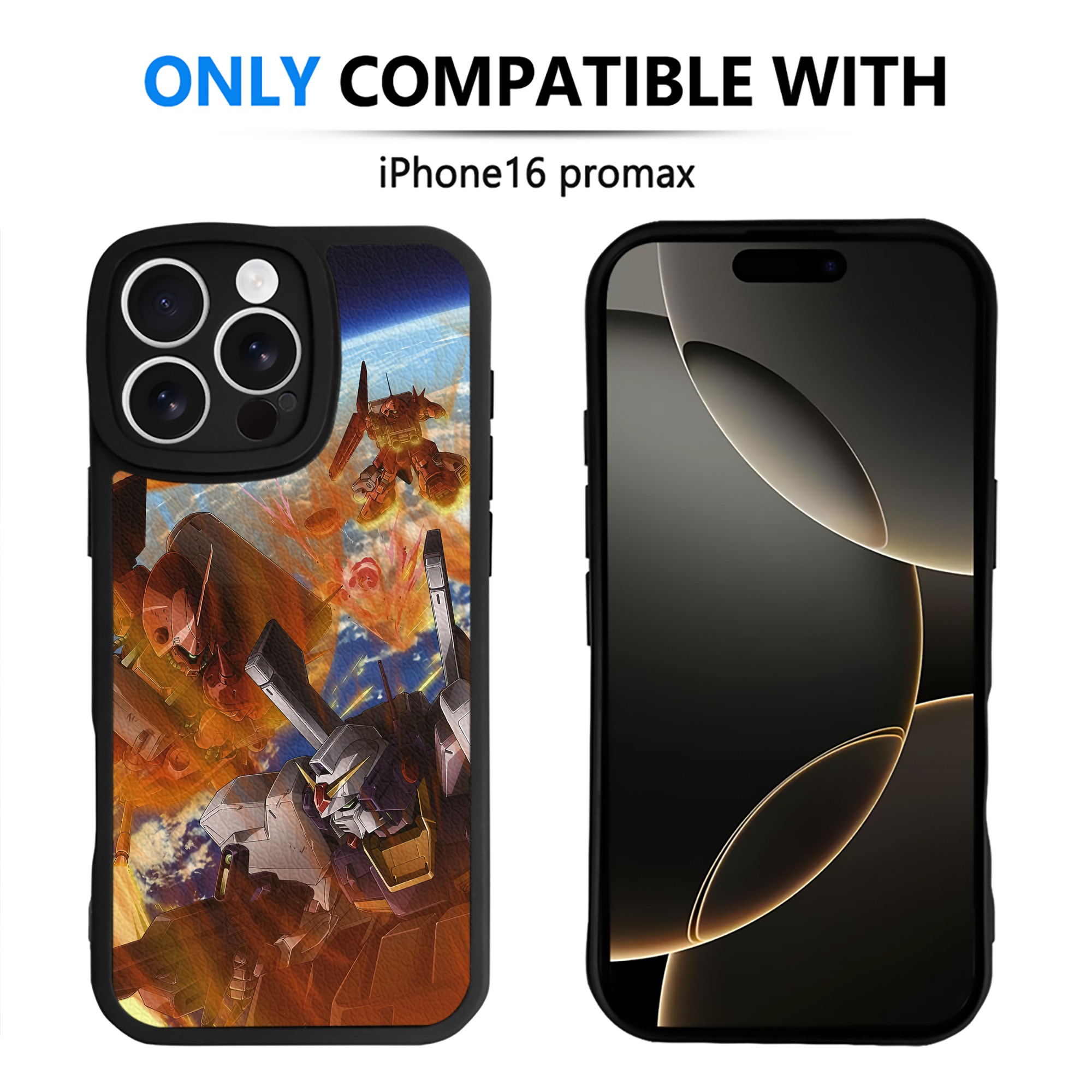 （画像用） 機動戦士ガンダム Mobile Suit Gundam 【iPhone 16シリーズ対応】シリコンスマホケース（レザー調） 材質：シリコン
